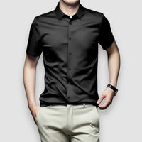 Lumo | Shiny Dress Shirt – Schwarz