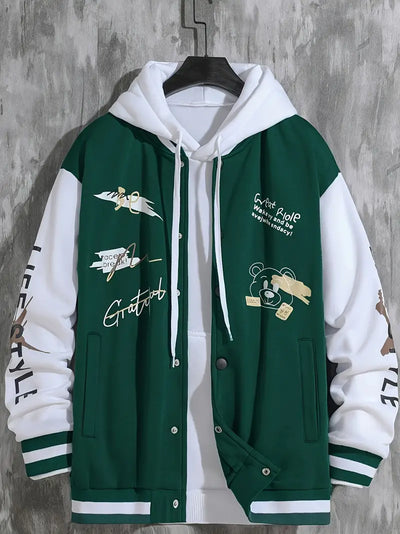 Coli | Collegejacke mit Hipster-Buchstabenmuster