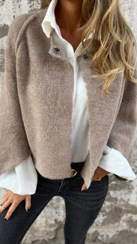 Koralin | Damen Wollmantel – Beige