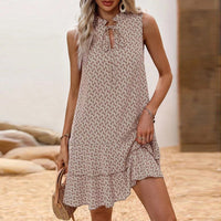 Lynn™| Elegantes ärmelloses Kleid mit V-Ausschnitt – Khaki