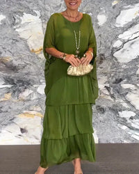 Lydia | Fabelhaftes Bauchbedeckendes Kleid – Grün