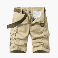 Herren Cargoshorts mit Taschen und Gürtel für den Sommer – Khaki