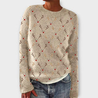 Mia | Damenpullover festlich & gemütlich – Beige