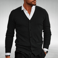REINHARD - STRICKJACKE MIT KNÖPFEN – Schwarz