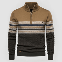 FINN - PULLOVER MIT HALBEM REISSVERSCHLUSS – Khaki