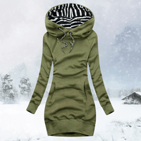 JANINE - SPORTLICHER KAPUZENPULLOVER – Grün
