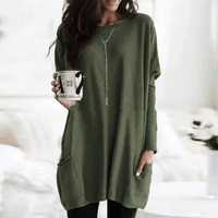 NINA - ÜBERGROßER PULLOVER – Militärgrün