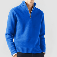 VENHUES - STRICKPULLOVER MIT REISSVERSCHLUSS – Blau