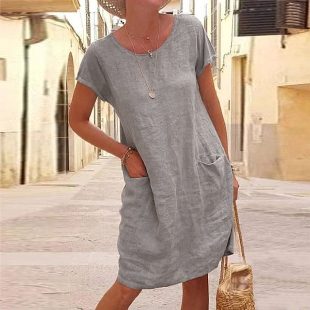 Kim® | Stilvolles Leinenkleid