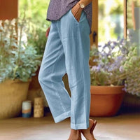 Kiza Sommerhose | Lässige Raka-Hose luftige Sommerhosen Damen - Perfekt für heiße Tage – Himmelblau