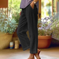 Kiza Sommerhose | Lässige Raka-Hose luftige Sommerhosen Damen - Perfekt für heiße Tage – Schwarz