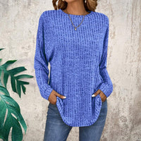ERNESTINE - ÜBERGROSSES STRICKPULLOVER – Blau