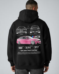 Stilvoller Hoodie für Herren mit Rückendruck – Schwarz
