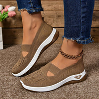 Yalia - Gepolsterte Walkingschuhe – Braun