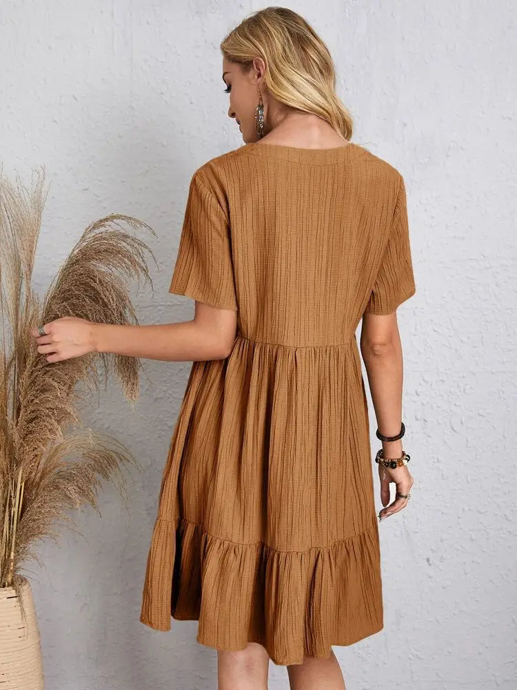 Gwendolyn - Elegantes Rüschen-Lose-Kleid