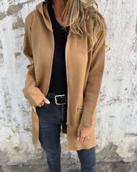 Easora™ - Lässiger und Bequemer Hoodie im Cardigan-Stil – Walnussbraun