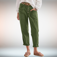 Clara | Zeitlose Damenhose mit entspanntem Look – Militärgrün