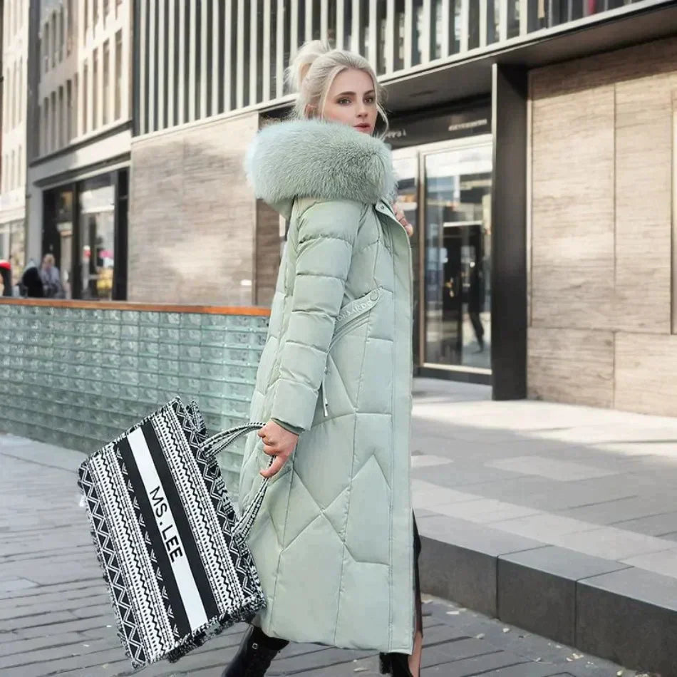 Saytricia | Stylischer Mantel mit Kunstfell