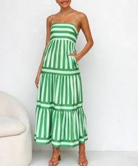 Berta | Damen Maxikleid – Grün