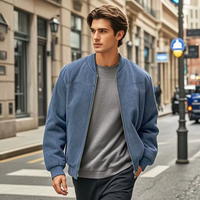Leandre - Stylische Herren-Bomberjacke – Himmelblau