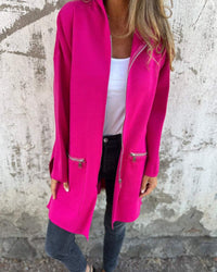 Easora™ - Lässiger und Bequemer Hoodie im Cardigan-Stil – Pink