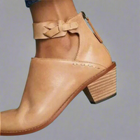 Renata | Mid-Toe Singles mit Blockabsatz – Komfort und Stil – Aprikose