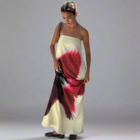 Thalwina | Sexy Blumen Maxi-Kleid für den Sommer – Rot