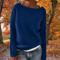 Gemütlicher Strickpullover – Mühelose Wärme mit Entspanntem Charme – Blau