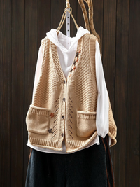 Flory | Strickweste – Creme