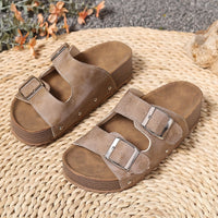 Abigail | Gepolstert Riemchen Sandalen – Khaki
