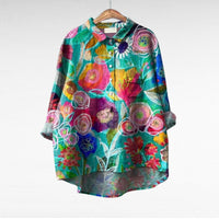 Elodie - Soft-Touch-Bluse mit floralem Muster – Druck 4