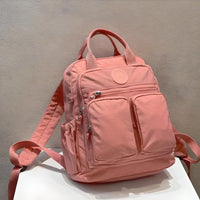 Gepolsterter Damen Rucksack Mit Seitentaschen | Mit Reißverschluss – Rosa
