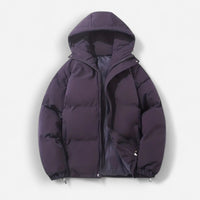 Puffer Damenjacke in einfarbigem Design – Lila