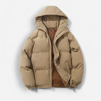 Puffer Damenjacke in einfarbigem Design – Beige