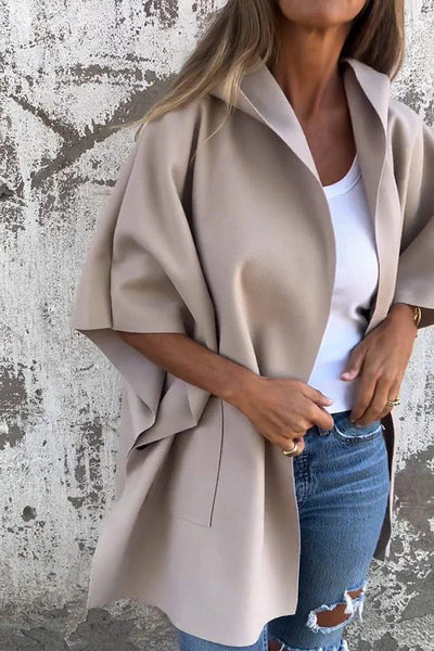 Lasithra | Violette Kapuzen-Cape-Jacke