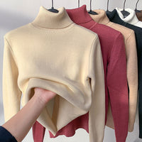 Meg - Bequemer warmer Rollkragenpullover für den Winter – Beige