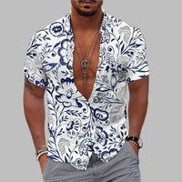 Das elegante Herrenhemd vom Designer – Weiß Blau