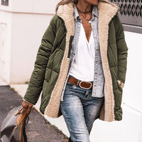 CORINNA - GESTEPPTE JACKE MIT FLEECEFUTTER – Grün