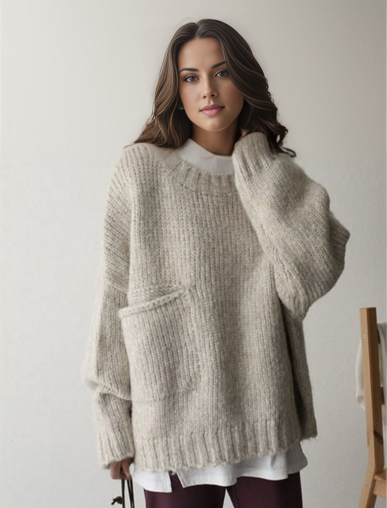 Kolis | Übergroßer Strickpullover mit Tasche