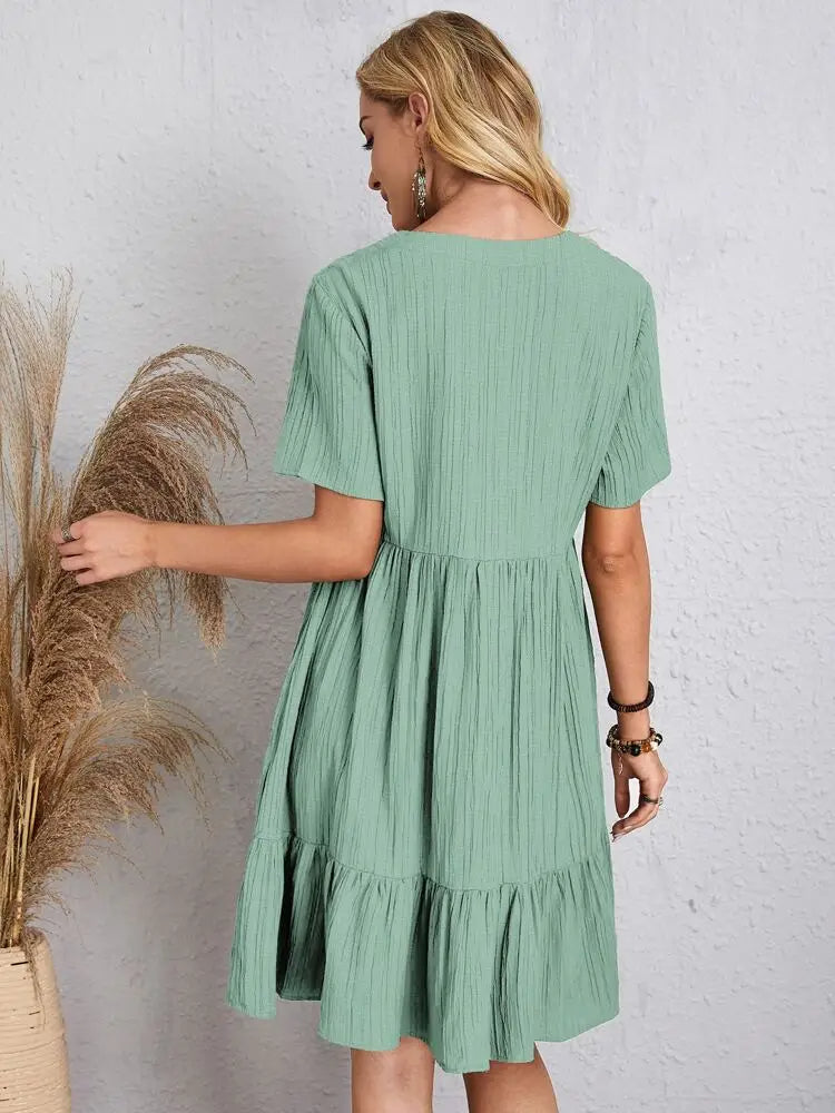 Gwendolyn - Elegantes Rüschen-Lose-Kleid