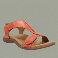 Thedruna | Orthopädische Sandalen für Sommerkomfort – Orange-Rot