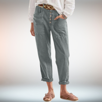 Clara | Zeitlose Damenhose mit entspanntem Look – Grau