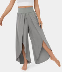 Heidi-Mode | Bequeme Yogahose mit Weitem Bein – Grau
