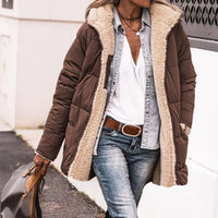 CORINNA - GESTEPPTE JACKE MIT FLEECEFUTTER – Braun
