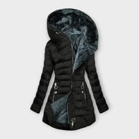 KORI | Kuscheliger Fell-Futter Mantel – Schwarz