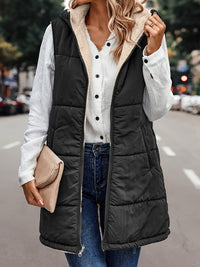 Leyseris | Warme Kapuzenweste Jacke – Schwarz
