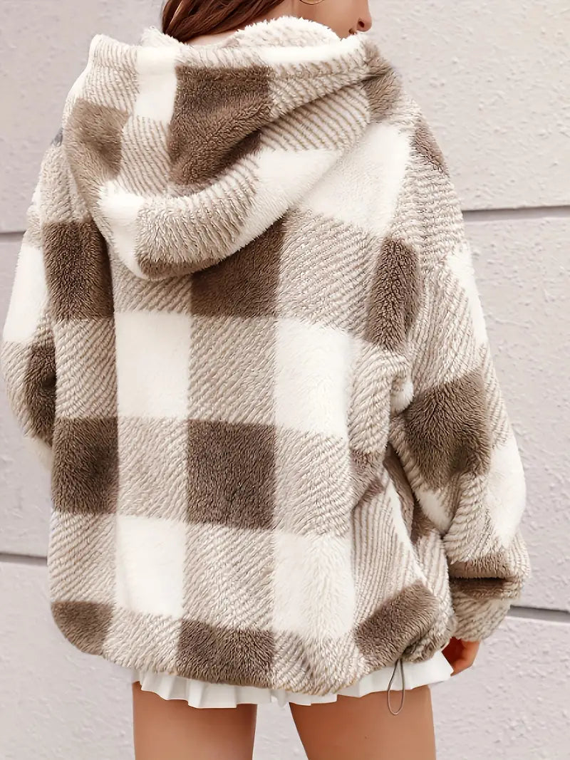 Keybeth | Teddy Luxe – Kapuzenjacke mit Schößchen