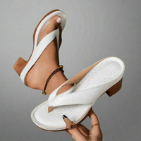 Zarmilda | Orthopädische Sandalen mit dickem Absatz – Weiß