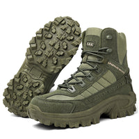 Wasserdichte und rutschfeste taktische Sportstiefel mit hohem Schaft (verbesserte Haltbarkeit) – Grün