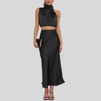 Marlene | Modernes Maxi-Kleid – Schwarz